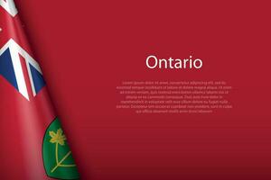 vlag ontario, staat van Canada, geïsoleerd Aan achtergrond met copyspace vector