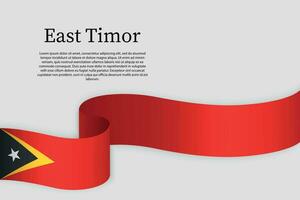 lint vlag van oosten- Timor, viering achtergrond vector