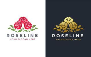 roze bloem logo ontwerp vector