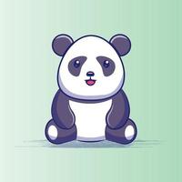 schattige baby panda cartoon vector