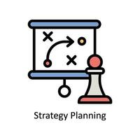 strategie planning vector gevulde schets icoon ontwerp illustratie. bedrijf en beheer symbool Aan wit achtergrond eps 10 het dossier