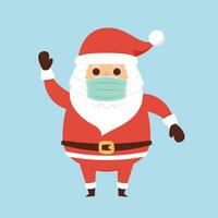 tekenfilm Kerstmis illustraties geïsoleerd Aan pastel. grappig gelukkig de kerstman claus karakter met geschenk, zak met presenteert, golvend en groet. voor Kerstmis kaarten, spandoeken. vector