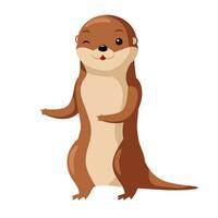 speels tekenfilm Otter illustratie vector