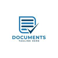 documenten modern creatief logo ontwerp vector