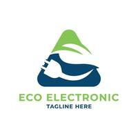 eco elektronica logo creatief modern gemakkelijk ontwerp vector