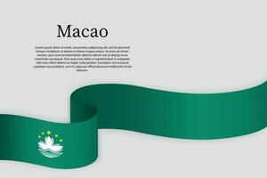 lint vlag van macao. viering achtergrond vector