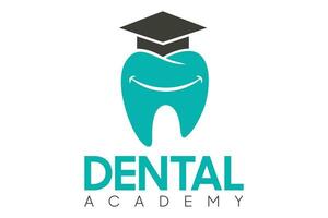 tandarts tandheelkundig academie logo ontwerp vector