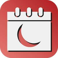 kalender vector glyph helling achtergrond icoon voor persoonlijk en reclame gebruiken.