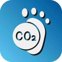 koolstof voetafdruk vector glyph helling achtergrond icoon voor persoonlijk en reclame gebruiken.
