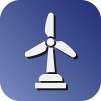 wind turbine vector glyph helling achtergrond icoon voor persoonlijk en reclame gebruiken.