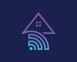 echt landgoed huis Wifi logo vector
