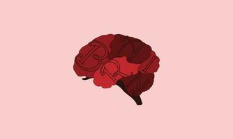 gemakkelijk hersenen kunst logo vector