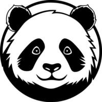 panda, zwart en wit vector illustratie