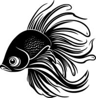 vis, minimalistische en gemakkelijk silhouet - vector illustratie