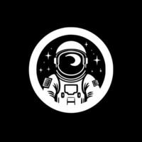 astronaut - minimalistische en vlak logo - vector illustratie