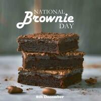 vrij, dec 8, 2023 nationaal chocola brownie dag. deze dag heeft geweest in de omgeving van sinds de vroeg 1900. nationaal brownie dag is gevierd Aan december 8e elke jaar vector