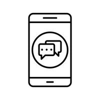 Gesprek Mobiele applicatie Vector Icon