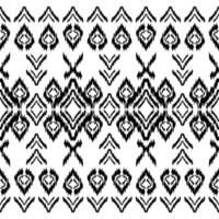 aztec tribal vector achtergrond in zwart en wit. naadloos ikat patroon. traditioneel ornament etnisch stijl. ontwerp voor textiel, kleding stof, kleding, gordijn, tapijt, ornament, inpakken.