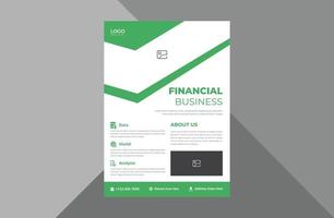financieel en zakelijk flyerontwerp. budgetbeheerservice poster folderontwerp. a4 sjabloon, brochureontwerp, omslag, flyer, poster, drukklaar vector