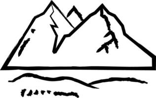 rots berg hand- getrokken vector illustratie