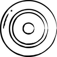 frisbee hand- getrokken vector illustratie