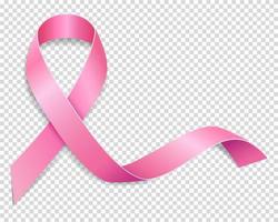 roze lint symbool van borstkanker ziekte vectorillustratie geïsoleerd op background vector