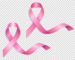 roze lint symbool van borstkanker ziekte vectorillustratie geïsoleerd op background vector