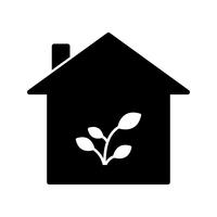 Plant Huis Vector Icon