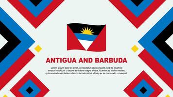 antigua en Barbuda vlag abstract achtergrond ontwerp sjabloon. antigua en Barbuda onafhankelijkheid dag banier behang vector illustratie. antigua en Barbuda sjabloon