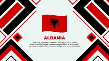 Albanië vlag abstract achtergrond ontwerp sjabloon. Albanië onafhankelijkheid dag banier behang vector illustratie. Albanië vlag