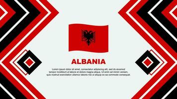 Albanië vlag abstract achtergrond ontwerp sjabloon. Albanië onafhankelijkheid dag banier behang vector illustratie. Albanië ontwerp