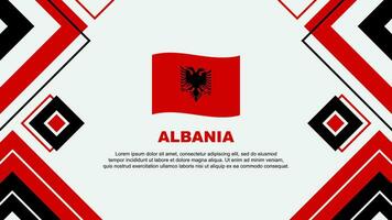 Albanië vlag abstract achtergrond ontwerp sjabloon. Albanië onafhankelijkheid dag banier behang vector illustratie. Albanië achtergrond