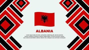Albanië vlag abstract achtergrond ontwerp sjabloon. Albanië onafhankelijkheid dag banier behang vector illustratie. Albanië