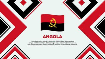 Angola vlag abstract achtergrond ontwerp sjabloon. Angola onafhankelijkheid dag banier behang vector illustratie. Angola onafhankelijkheid dag