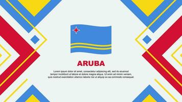 aruba vlag abstract achtergrond ontwerp sjabloon. aruba onafhankelijkheid dag banier behang vector illustratie. aruba illustratie