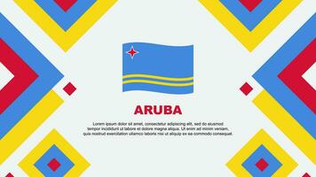 aruba vlag abstract achtergrond ontwerp sjabloon. aruba onafhankelijkheid dag banier behang vector illustratie. aruba sjabloon