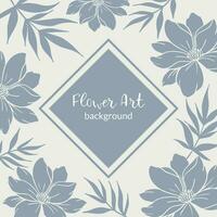 wijnoogst kaart met bloemen en bladeren. bloemen lauwerkrans. bloem kader voor bloemenwinkel met etiket ontwerpen. bloem kunst vector