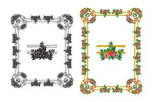 wijnoogst bloemen klassiek kalligrafische retro vignet rol kaders sier- ontwerp elementen zwart en kleur reeks geïsoleerd vector