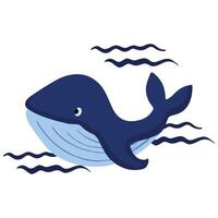 schattige walvis vector