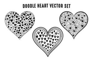 sier- tekening hart vector set, decoratief liefde hart symbool clip art bundel