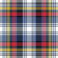 Schots plaid, stewart jurk modern Schotse ruit naadloos patroon in traditioneel kleuren over- de wit veld- vector