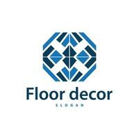 verdieping logo gemakkelijk abstract ontwerp huis decoratie keramisch tegel vector illustratie