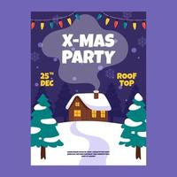 kerstviering poster vector