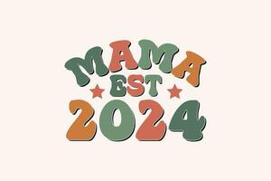 mama Est 2024 eps t-shirt ontwerp vector