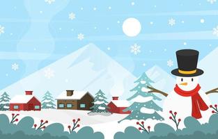 winter wonderland dorp vector