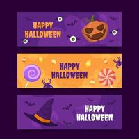 halloween feest banner collectie vector