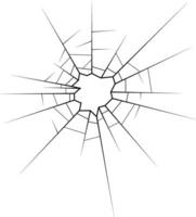 zwart gebroken glas barst icoon vector