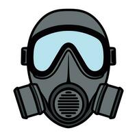 een gasmasker gas- masker vector illustratie geïsoleerd Aan een wit achtergrond