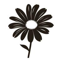 madeliefje bloem silhouet vector geïsoleerd Aan een wit achtergrond