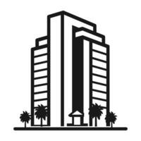 een stad gebouw logo vector vrij